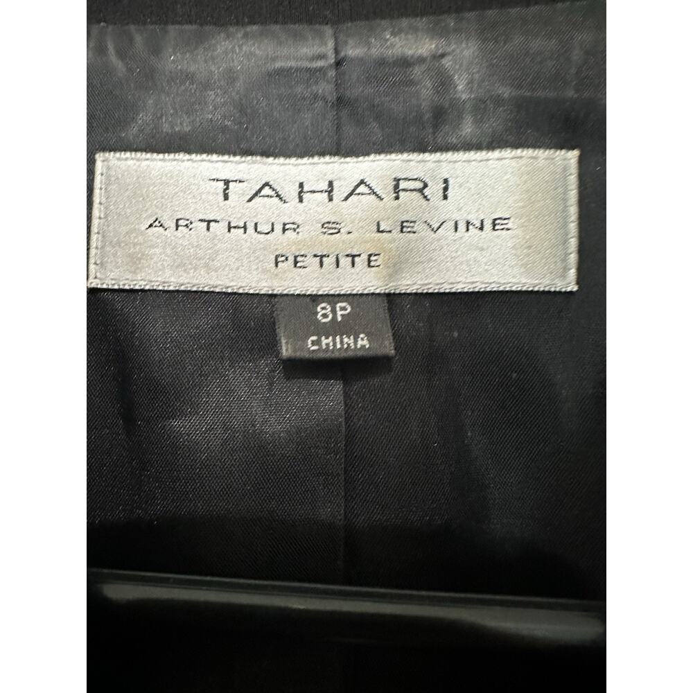 Tahari Arthur S. Levine black blazer Sz8P ornate buttons and decorative sleeves - Picture 5 of 7
